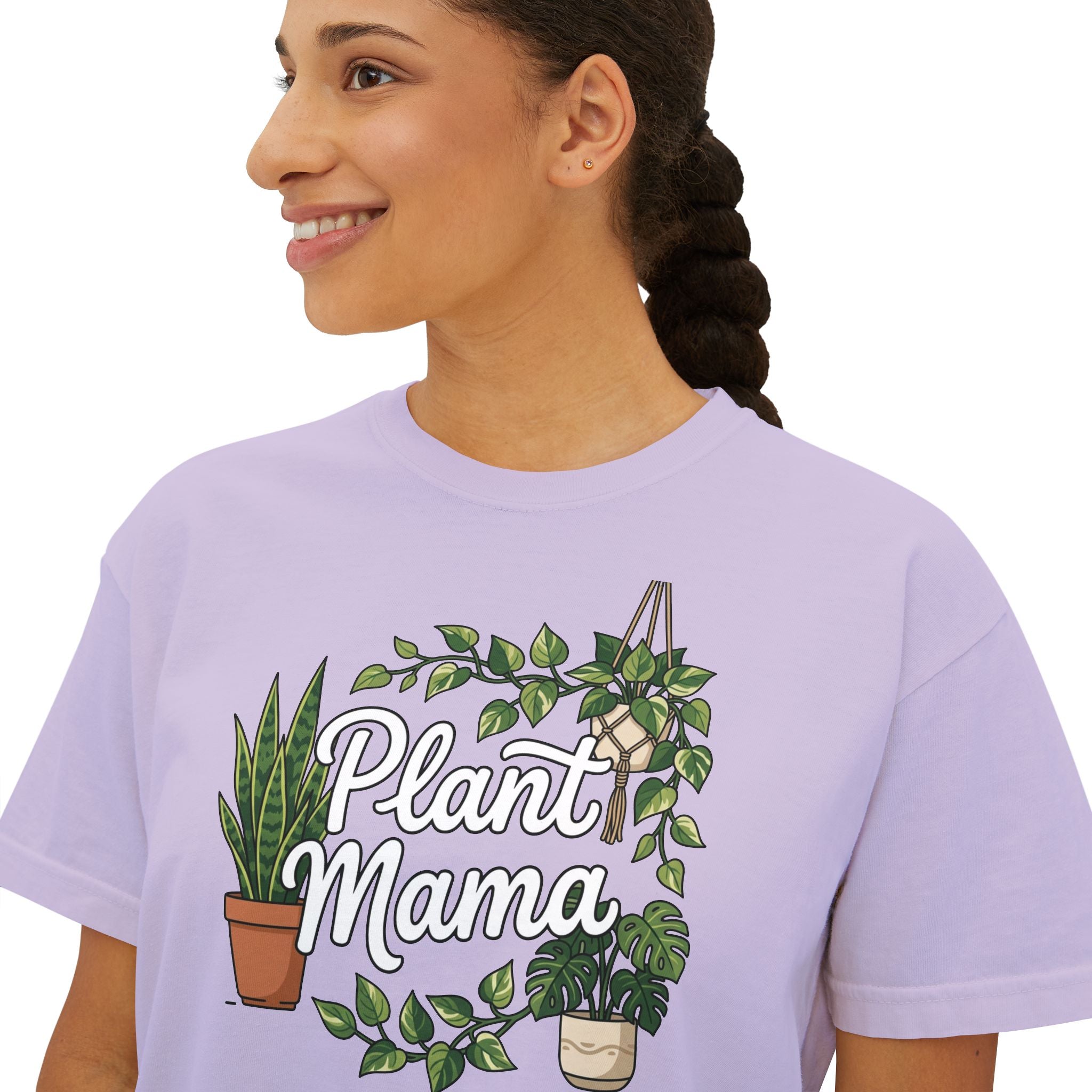 Plant Mama Boxy Crop Tee