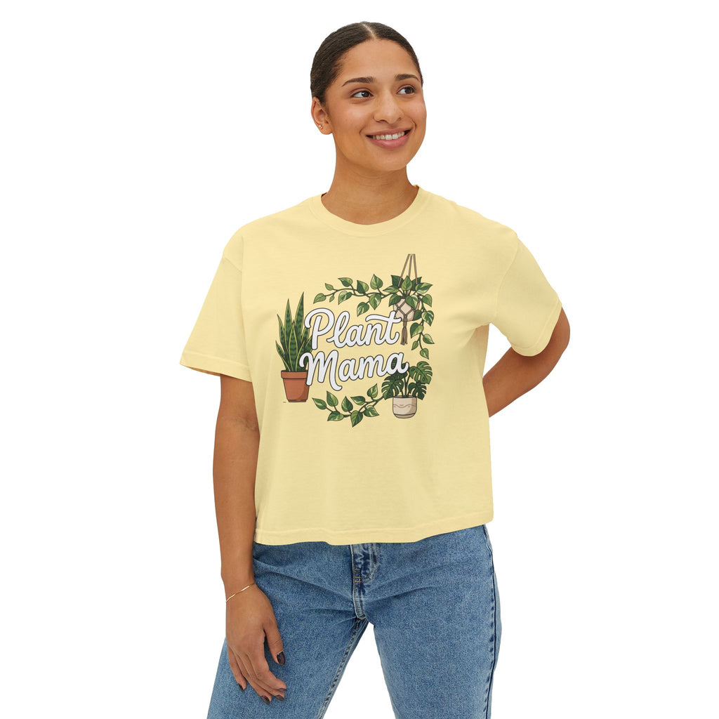 Plant Mama Boxy Crop Tee