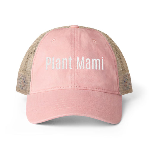 Plant Mami Embroidered Mesh Floral Caps