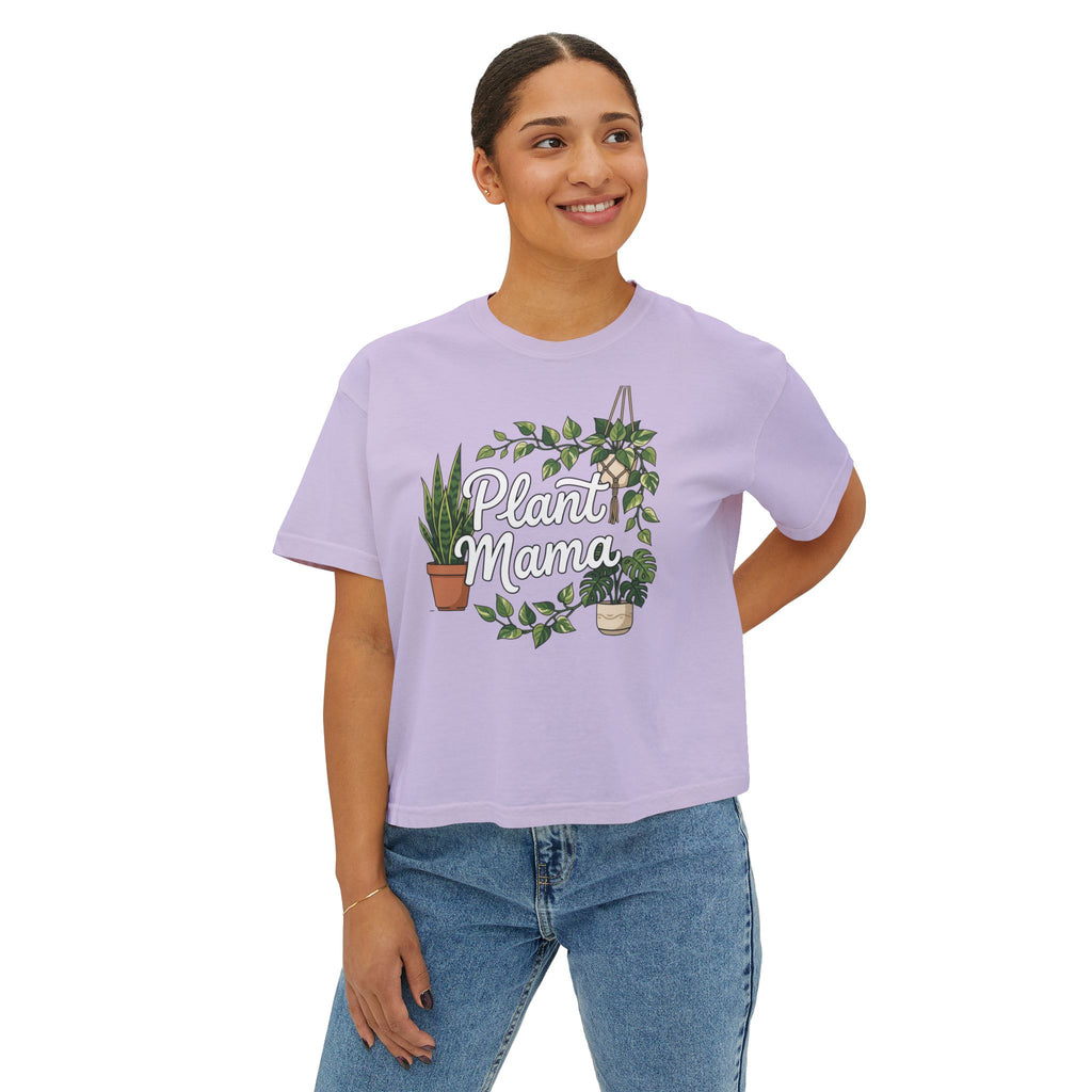 Plant Mama Boxy Crop Tee