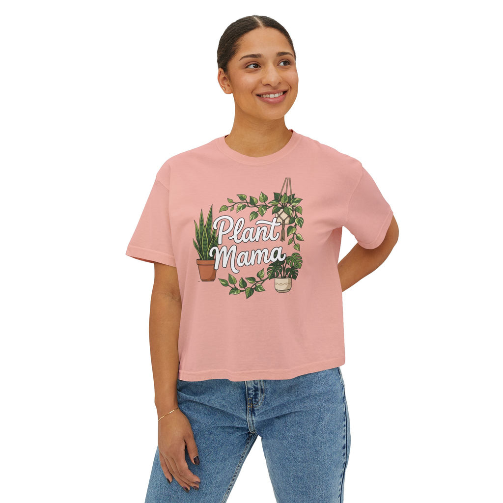 Plant Mama Boxy Crop Tee