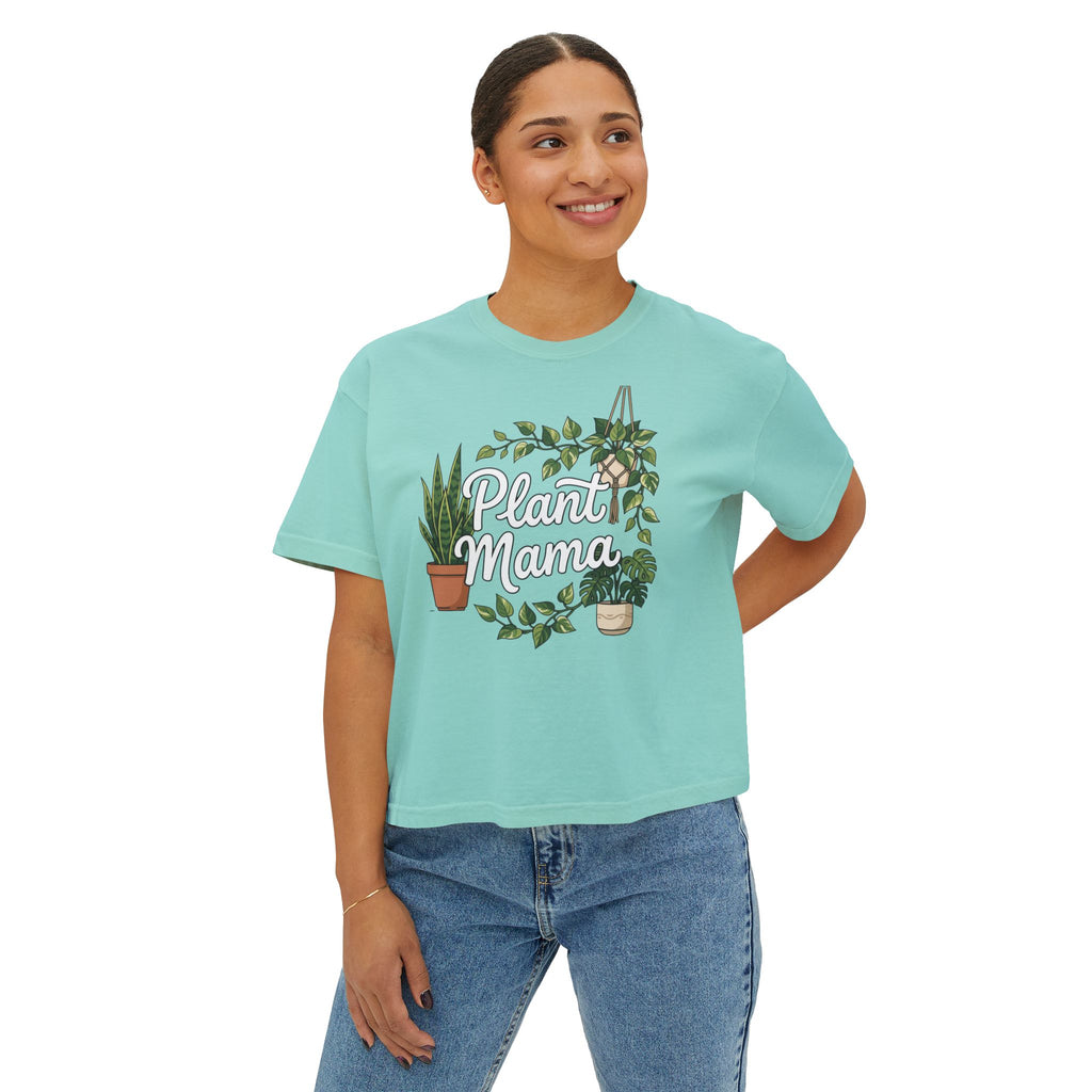Plant Mama Boxy Crop Tee