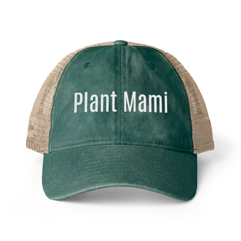 Plant Mami Embroidered Mesh Floral Caps
