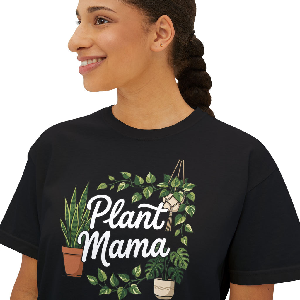 Plant Mama Boxy Crop Tee