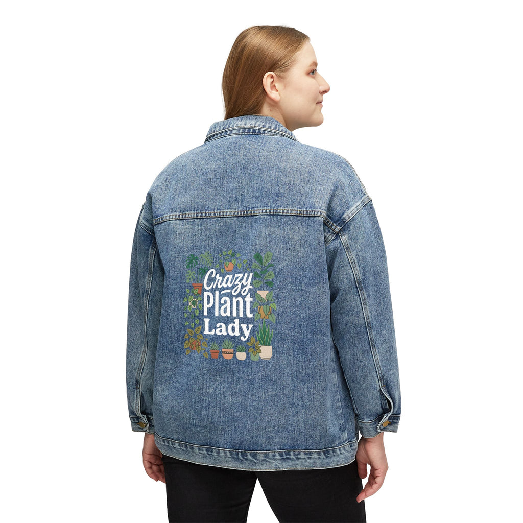 Denim Jacket — "Crazy Plant Lady"