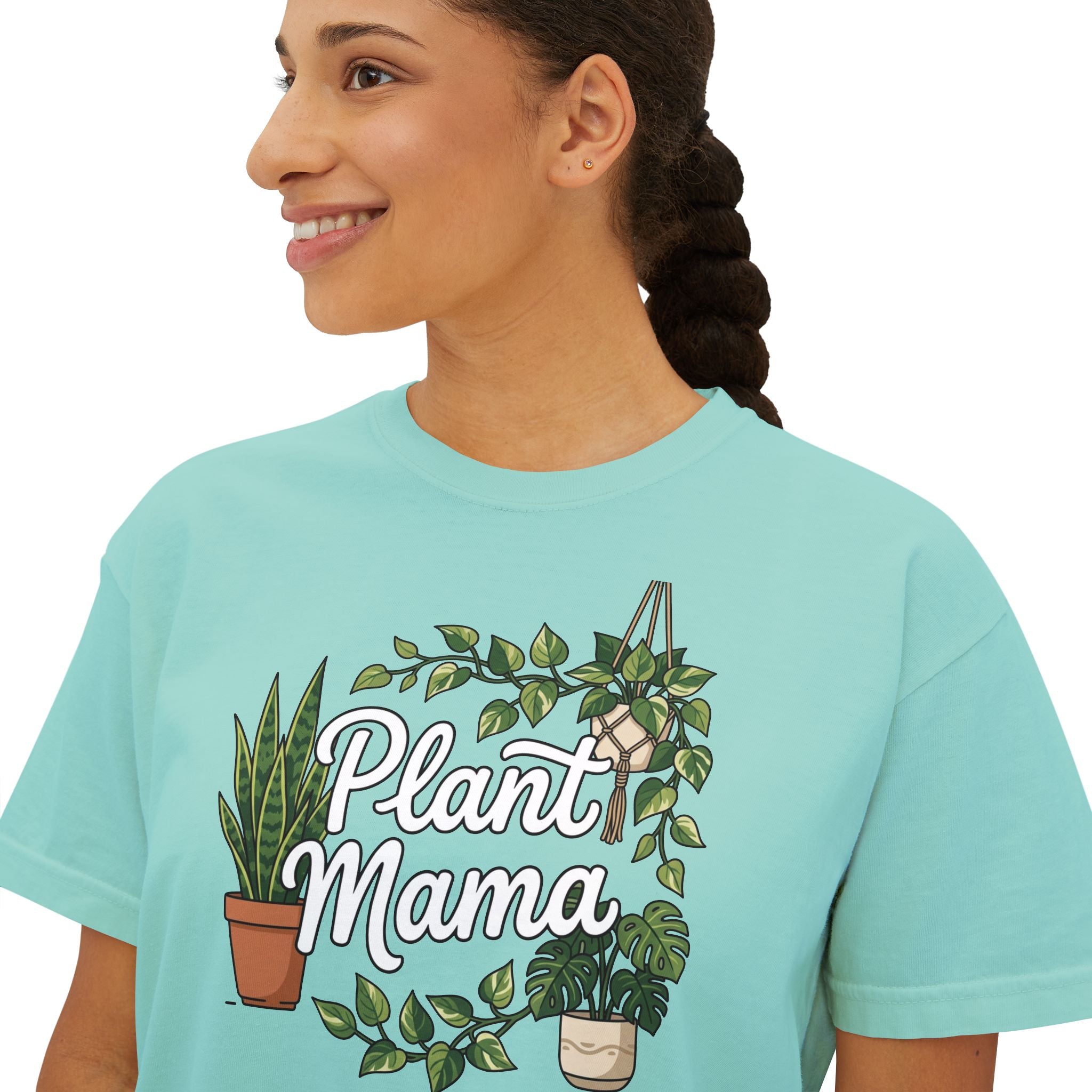 Plant Mama Boxy Crop Tee