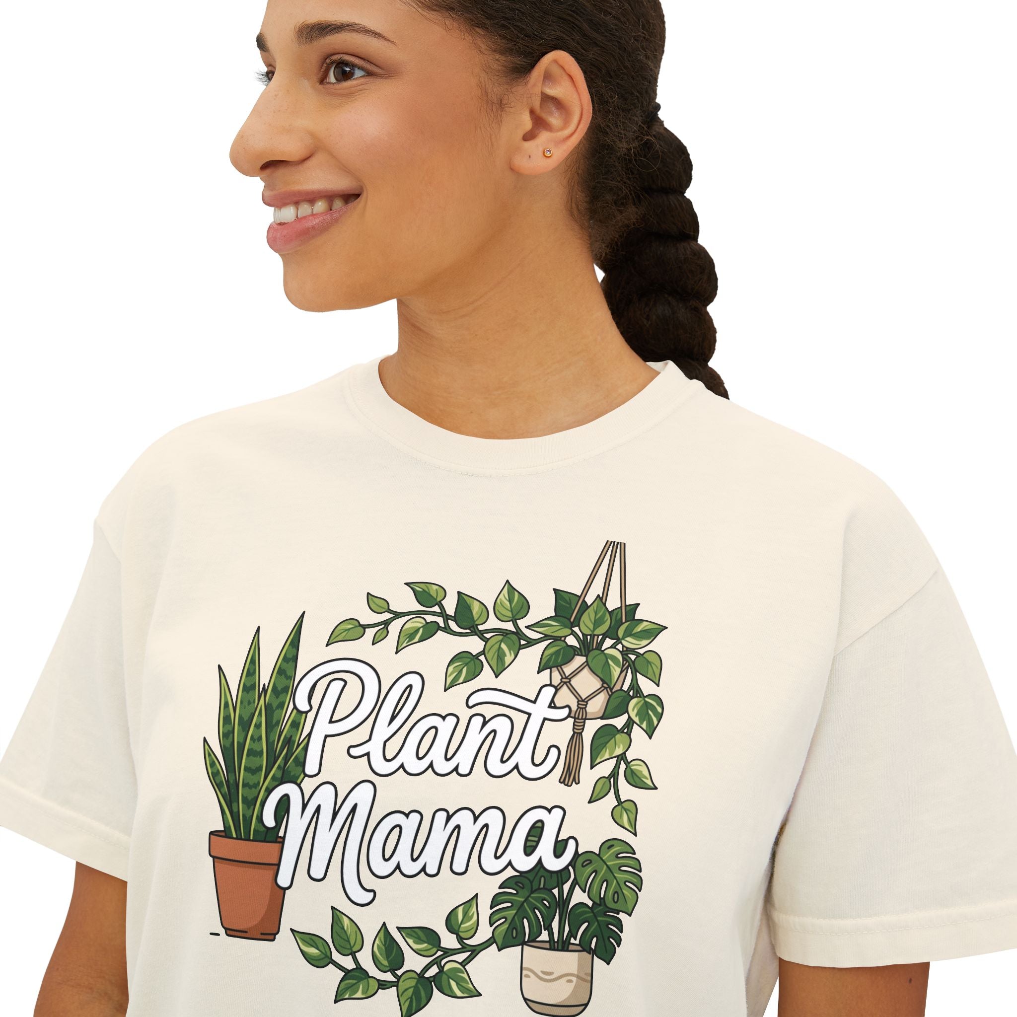 Plant Mama Boxy Crop Tee