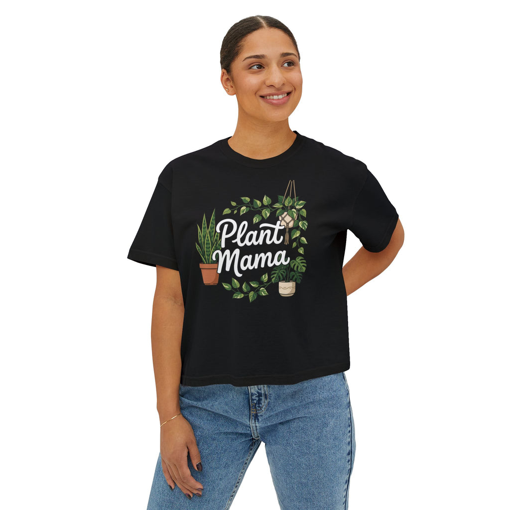 Plant Mama Boxy Crop Tee