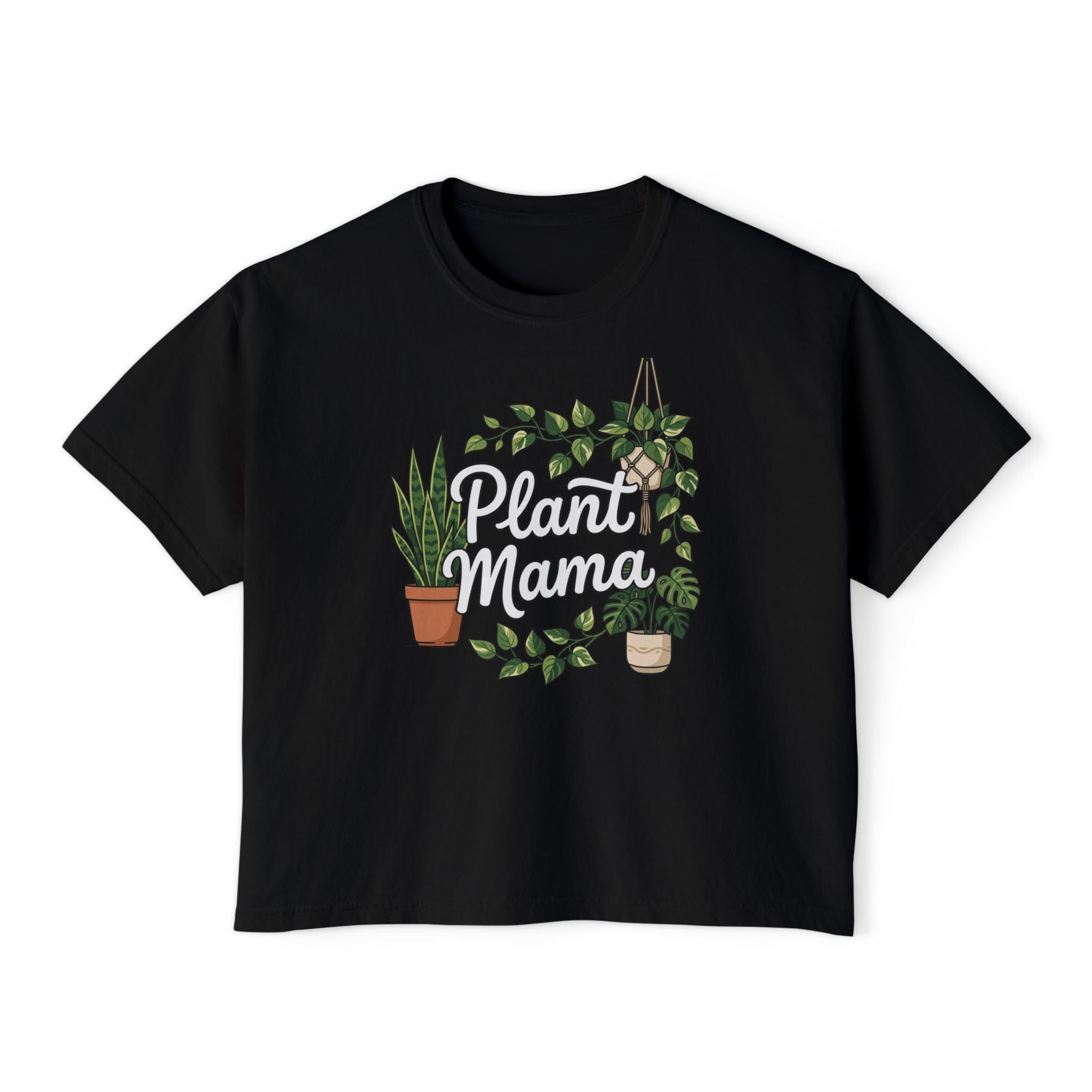 Plant Mama Boxy Crop Tee