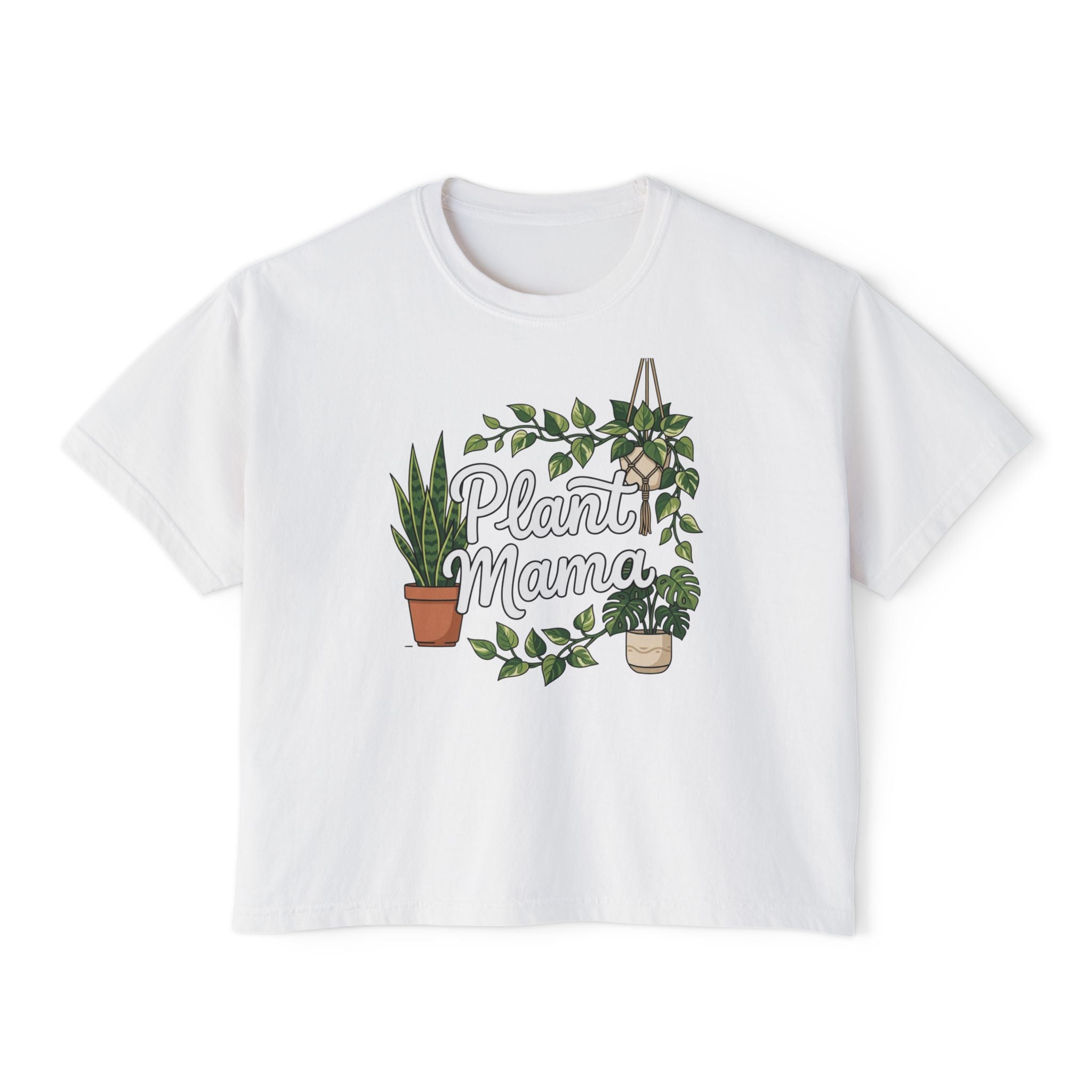 Plant Mama Boxy Crop Tee