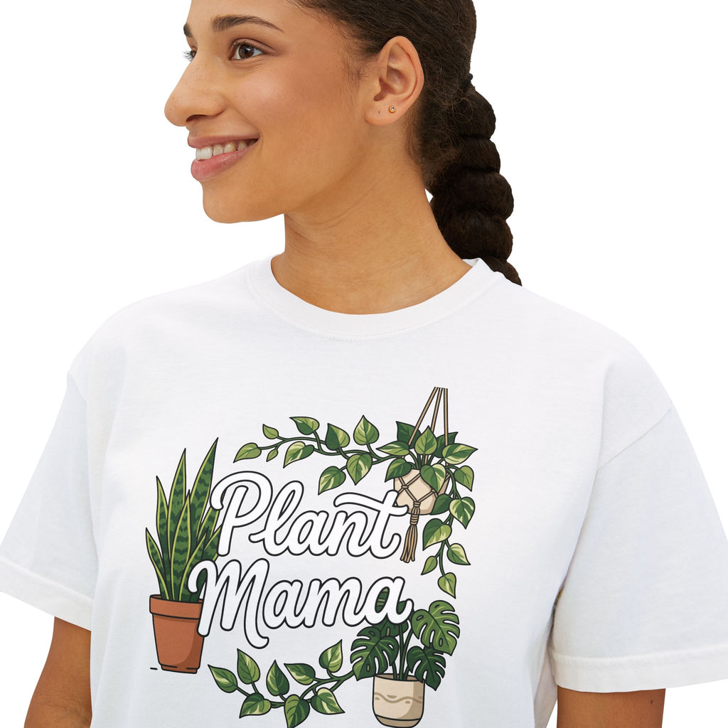 Plant Mama Boxy Crop Tee