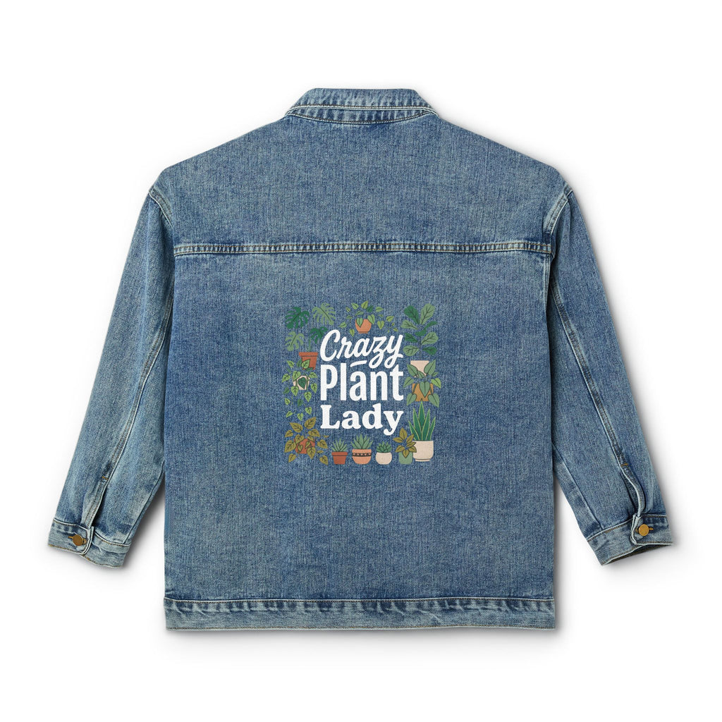 Denim Jacket — "Crazy Plant Lady"