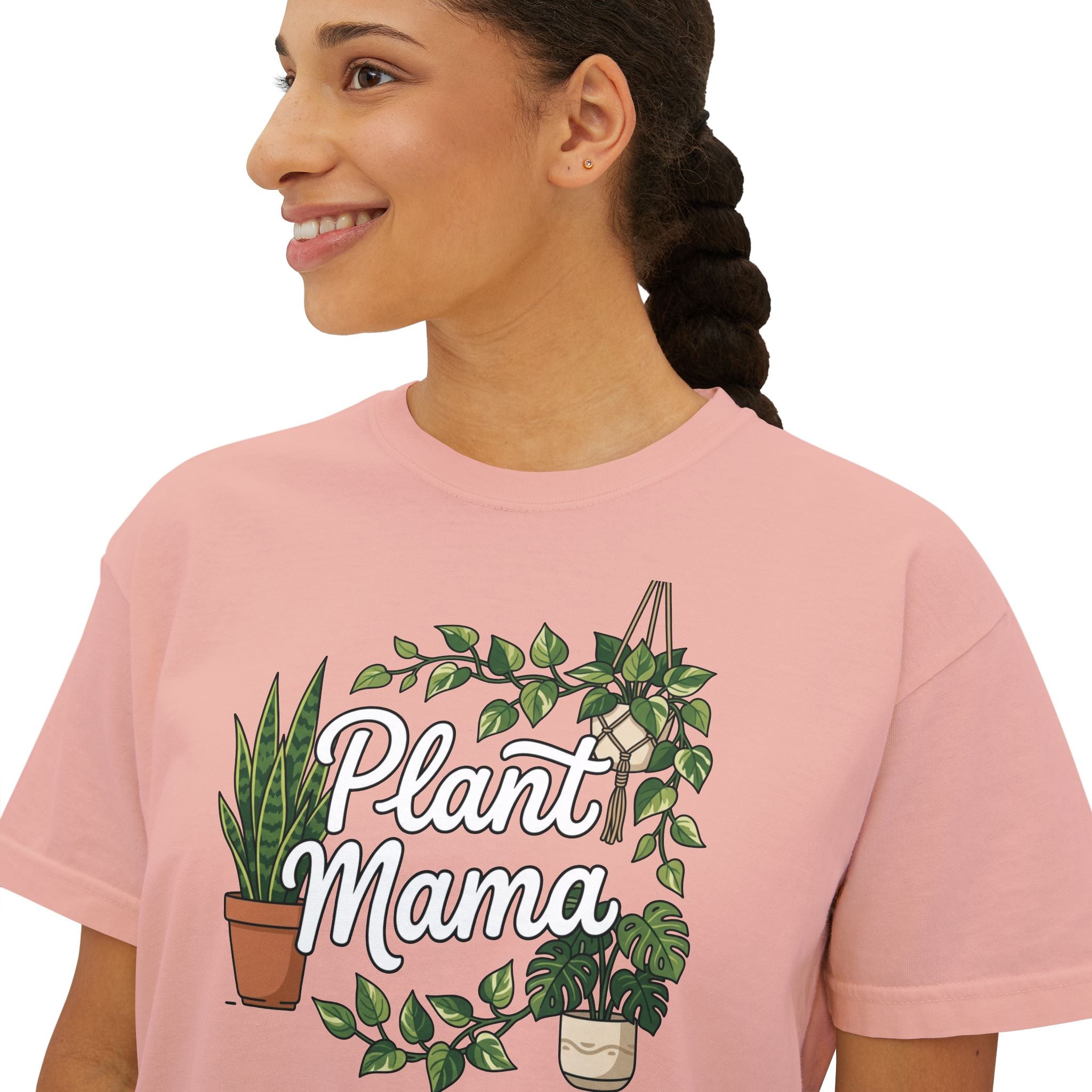 Plant Mama Boxy Crop Tee