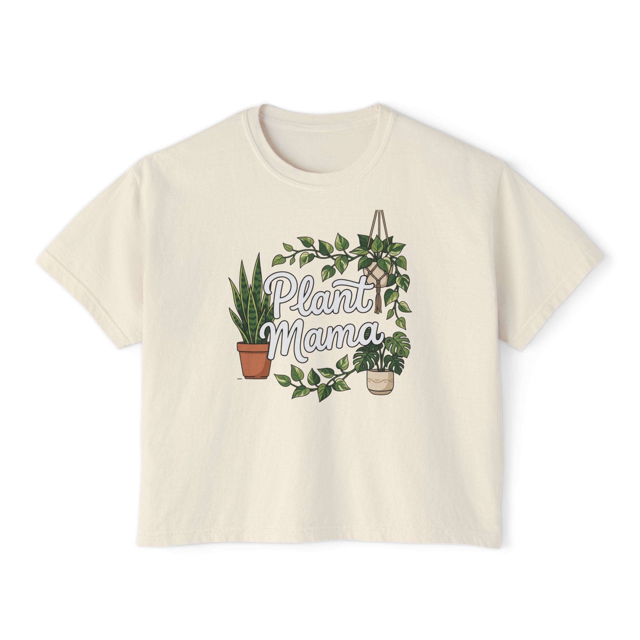 Plant Mama Boxy Crop Tee